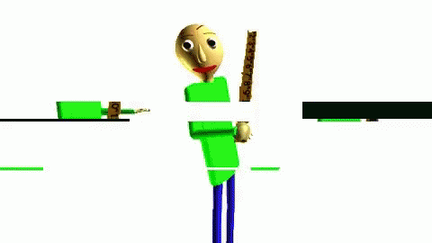 bald baldi with sword