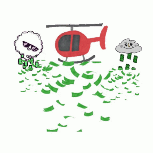 Helicopter Money Helicopter Geld Gif Helicoptermoney Helicoptergeld Gelddrucken Discover Share Gifs