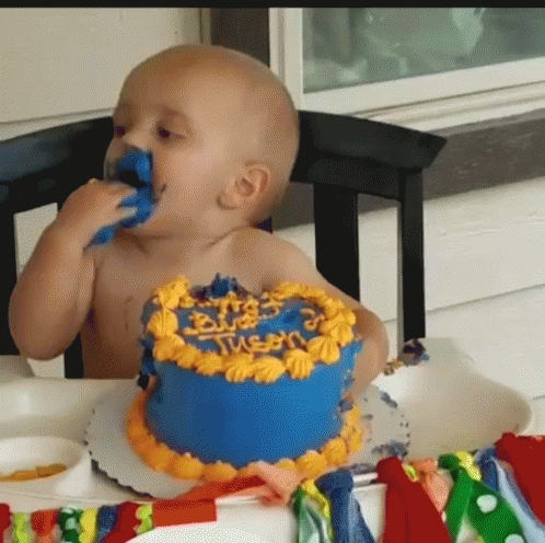Blue Eat GIF - Blue Eat Baby - Discover & Share GIFs