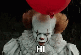 Image result for pennywise waving gif"