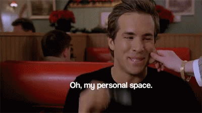Image result for ryan reynolds gif personal space