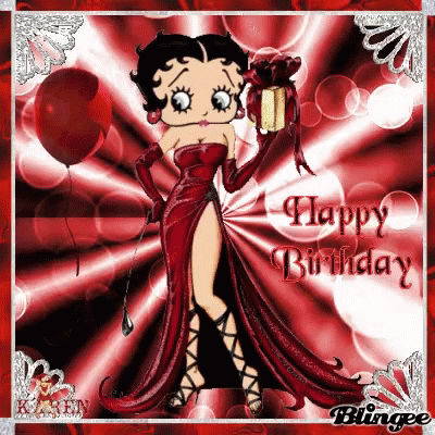 betty boop happy birthday cindy posters