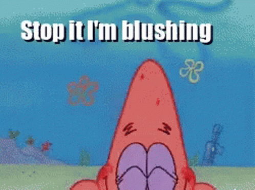 Patrick Gif Blush Blushing Embarrassed Discover Share Gifs Images