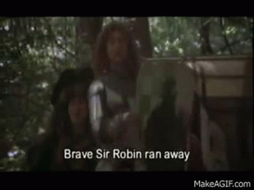 Sir Robin Ran Away GIF - SirRobin RanAway Scared GIFs
