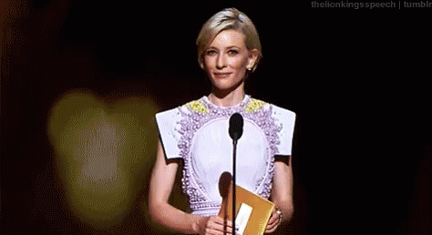 Blanchett when giving the Oscar to The Wolfman make-up people