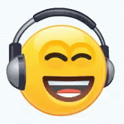 Music Emoji Gif Headset Discover Share Gifs Gambar