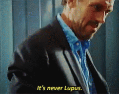 Image result for it's never lupus gif