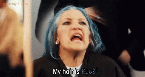 My Hair Is Blue! GIF - BrideWars KateHudson LivLerner - Discover ...