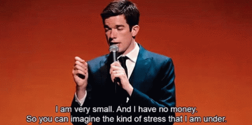 Image result for john mulaney gif i am very small