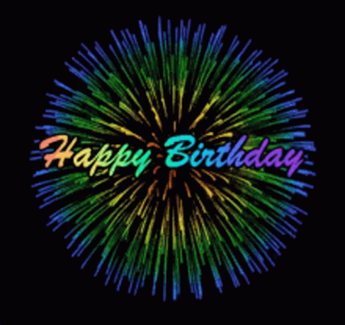 Happy Birthday Fireworks Animated Gif