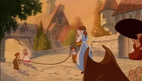 Princess Belle Reading GIFs | Tenor