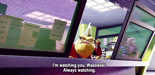 Image result for always watching monsters inc gif