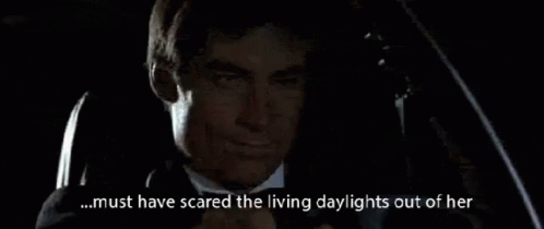 Image result for the living daylights gif
