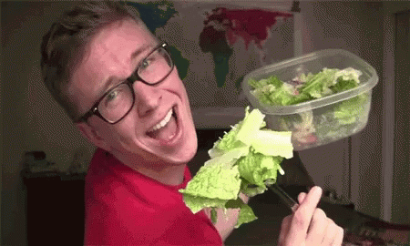 Tyler Oakley Salad GIF - TylerOakley Salad Wacky - Descubre ...