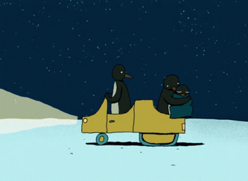 Driving Home Pingu GIF - Driving Home Pingu Snowmobile GIFs
