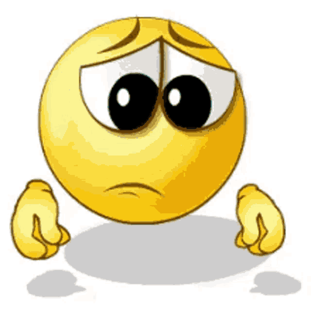 a cartoon smiley face is crying with a tear coming out of its eye