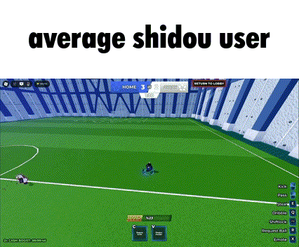 a screenshot of a video game with the words average shidou user on the bottom .