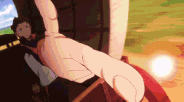 a pixel art drawing of a person holding another person 's arm