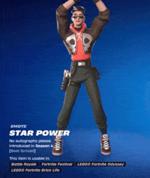 a screenshot of a video game character with the title star power