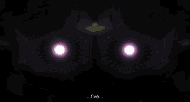 a computer screen shows the number three at the top of the screen