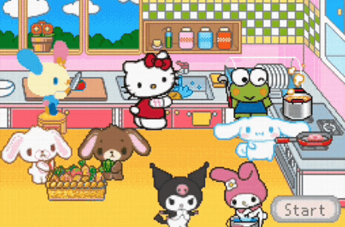 Hello Kitty Party Cooking GIF - Hello Kitty Party Cooking Happy Party With Hello Kitty And Friends GIFs