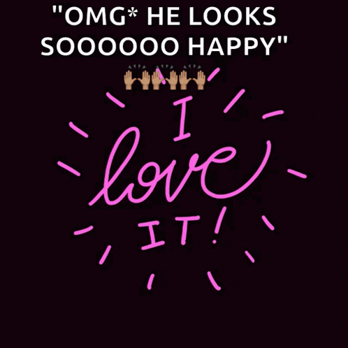 a neon sign that says " i love it "