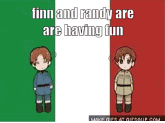 finn and randy are having fun in a cartoon