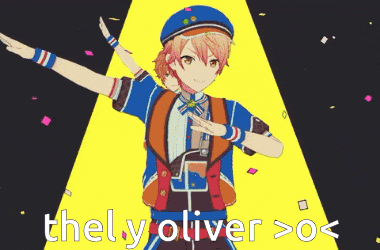 a cartoon character with the words thely oliver > ok
