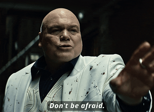 a man in a white suit says " do n't be afraid "