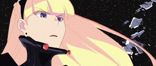 a cartoon of a girl with long blonde hair