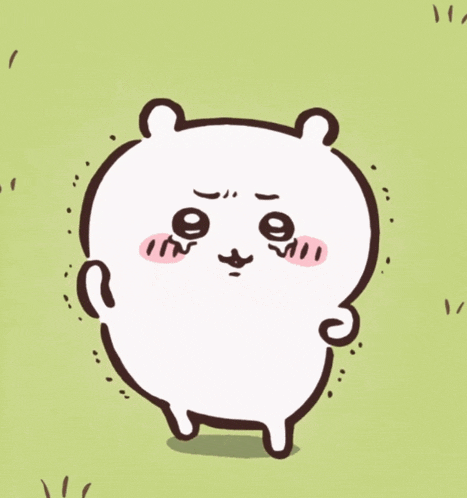 a cartoon drawing of a white bear with a silly face