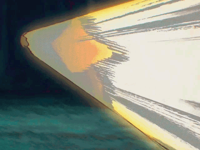 a painting of a light coming out of a hole in the wall