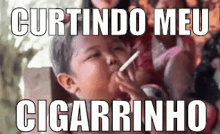 Curtindo Fumandocigarro Cigarrinho Criança GIF - Enjoying Smoking Cigarette Cigar GIFs