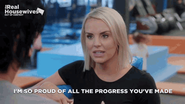 a woman is proud of all the progress she has made