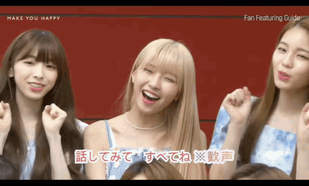a make you happy fan featuring guide is displayed