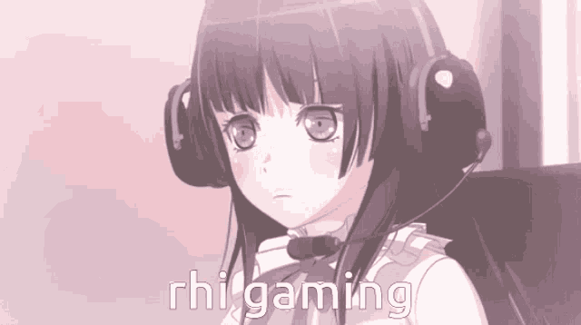 a picture of a girl with headphones and the word gaming on the bottom