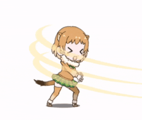 a cartoon drawing of a girl with a lion 's head and tail