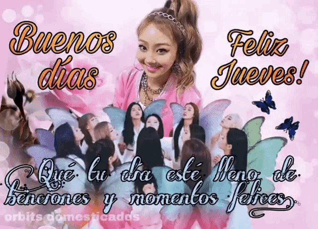 Loona Hyoyn Buenos Dias Bom Dia Sticker Collage Edit Whatsapp Aunt Auntie Gif Image GIF
