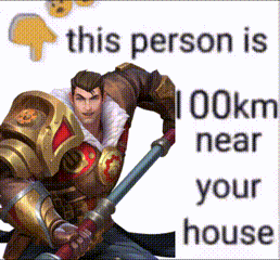 this person is 100km near your house with a picture of a man holding a spear