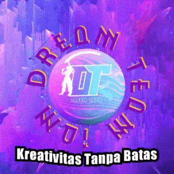 a purple background with a logo for the dream team