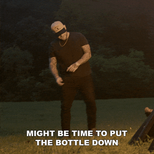 Might Be Time To Put The Bottle Down Jon Langston GIF - Might Be Time To Put The Bottle Down Jon Langston Heart On Ice Song GIFs