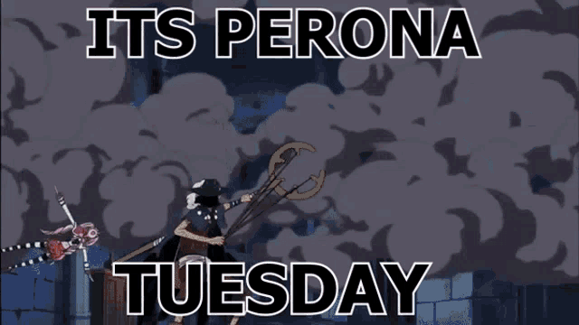 a picture of a girl with the words its perona tuesday on it