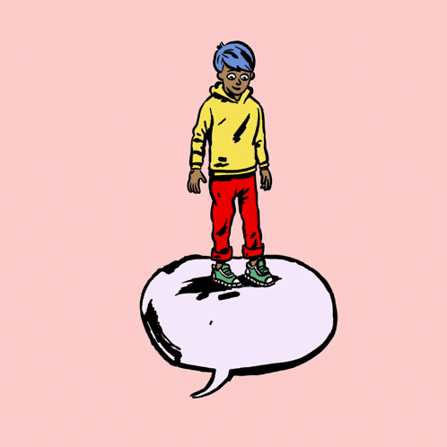 a cartoon of a person surrounded by speech bubbles that say we will encourage you and great