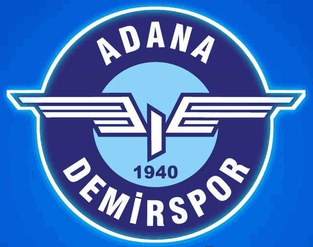 a logo for adana demirspor with a bird on it