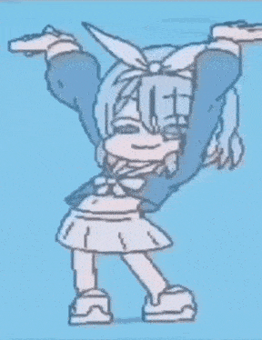 a pixel art drawing of a girl dancing