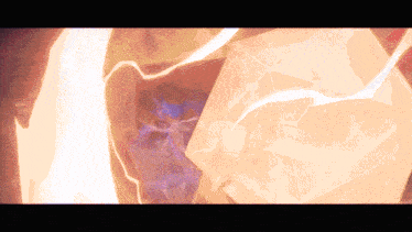 a close up of a person 's face with a purple glow