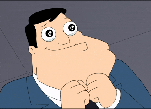 a cartoon of stan smith from american dad is smiling