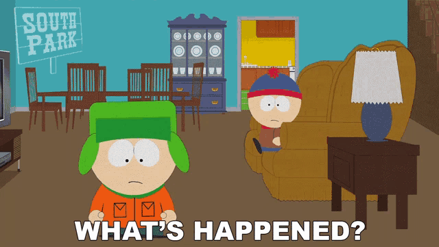 a south park cartoon shows stan sitting on a couch