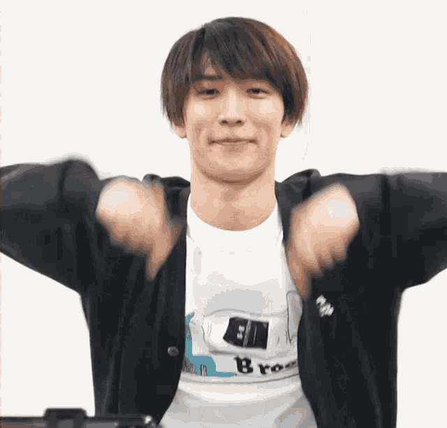 a young man wearing a t-shirt that says bro