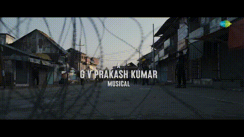 gv prakash kumar musical is written on the bottom of the screen